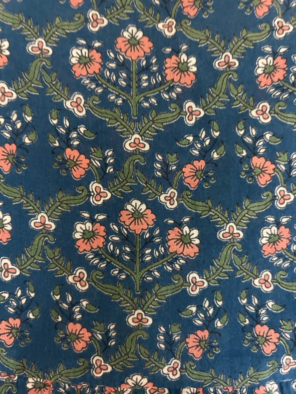 Roller Rabbit Teal Floral V-Neck Tiered Dress - Picture 3 of 4